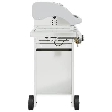 Gas BBQ Grill with 5 Burners - Silver Stainless Steel