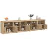 Sideboard with LED Lights Sonoma Oak 283x37x67 cm Colour sonoma oak Quantity in Package 1 