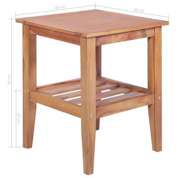 Solid Teak Coffee Table 40x40x50 cm - Elegant & Durable