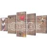 Canvas Wall Print Set Home Sweet Home Design 100 x 50 cm Size 100 x 50 cm Quantity in Package 1 Type of print home sweet home 