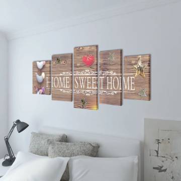 Home Sweet Home Canvas Wall Print Set - 100 x 50 cm