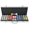 Poker Set with 500 Laser Chips Aluminium Max. Number of Players 4 Number of 500 