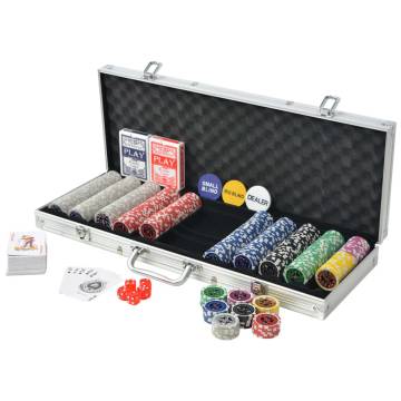 Poker Set with 500 Laser Chips - Aluminium Case | Hipomarket