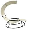 Rocking Double Sun Lounger with Canopy - Cream | HipoMarket