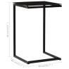 Side Table Black 40x40x60 cm - Modern Tempered Glass Design