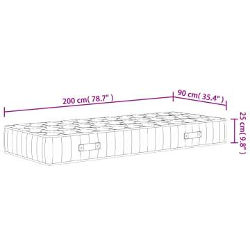 Pocket Spring Mattress Medium Firm 90x200 cm | HipoMarket