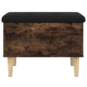 Storage Bench Smoked Oak - Stylish 62x42x46 cm Engineered Wood