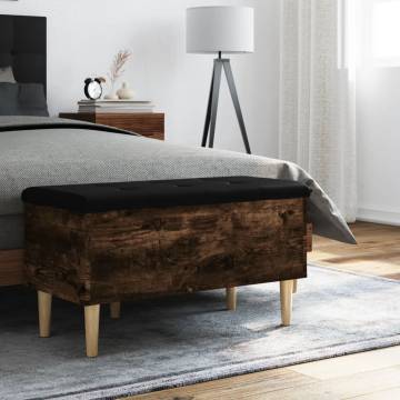 Storage Bench Smoked Oak - Stylish & Functional | HipoMarket