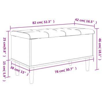 Storage Bench Smoked Oak - Stylish & Functional | HipoMarket