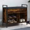 Shoe Bench Smoked Oak – Stylish & Functional Storage