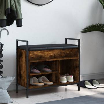 Shoe Bench Smoked Oak – Stylish & Functional Storage