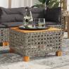 Garden Table Grey 55x55x36 cm Poly Rattan Acacia Wood Colour grey Quantity in Package 1 Material hole weaving 