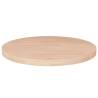 Round Table Top Ø40x2.5 cm - Untreated Solid Oak Design