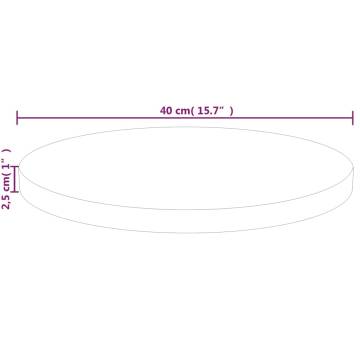 Round Table Top Ø40x2.5 cm - Untreated Solid Oak Design