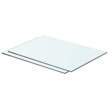 Clear Glass Shelves - 2 pcs Panel 50x30 cm | HipoMarket