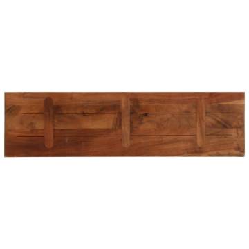 Rectangular Solid Wood Table Top 110x20 cm - Rustic Design