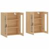 Wall Mounted Cabinets (2 pcs) - Sonoma Oak | HipoMarket