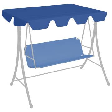 Replacement Canopy for Garden Swing - Blue 150/130x105/70 cm