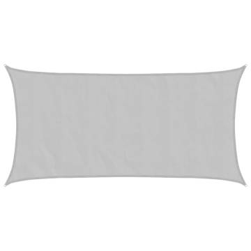 Light Grey Sun Shade Sail 7x4m | 100% Polyester Oxford