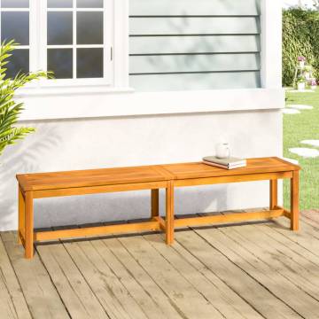 Garden Bench 180x35 cm - Solid Acacia Wood for Outdoor & Indoor