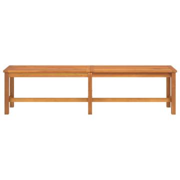 Garden Bench 180x35 cm - Solid Acacia Wood for Outdoor & Indoor