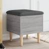 Storage Bench Grey Sonoma 42x42x46 cm Engineered Wood Colour grey sonoma Size 42 x 42 x 46 cm 