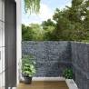 Garden Privacy Screen Ledge Stone Look Grey 600x120 cm PVC Colour stone look grey Size 600 x 120 cm Quantity in Package 1 