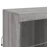 Modern Grey Sonoma Sideboard with LED Lights - 283x37x100 cm