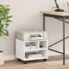 Printer Stand with Wheels - White, 41x32x34.5 cm