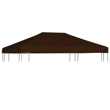 Brown Gazebo Top Cover 3x4m | Durable Waterproof Canopy