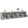 Sideboard with LED Lights Concrete Grey 283x37x67 cm Colour concrete grey Quantity in Package 1 