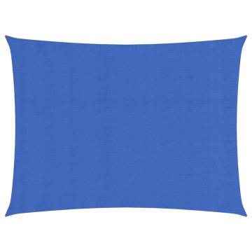 Sunshade Sail 160g/m² Rectangular Blue 5x6m HDPE | HiPo Market