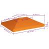 Gazebo Top Cover 310 g/m² 4x3 m Orange - Durable & Water Resistant