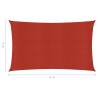 Red HDPE Sunshade Sail 3x6m - UV Protection & Easy Setup