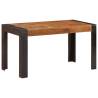 Solid Mango Wood Dining Table 140x70 - Industrial Style