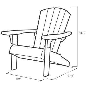 Keter Adirondack Chair Troy Graphite - Comfort & Style