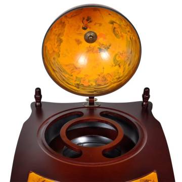 Globe Bar Wine Stand - Eucalyptus Wood Freestanding Design