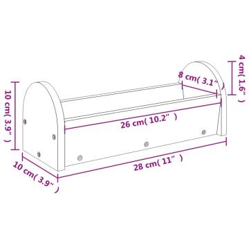 Rabbit Hay Feeder - Solid Wood Fir 28x10x10 cm | HipoMarket