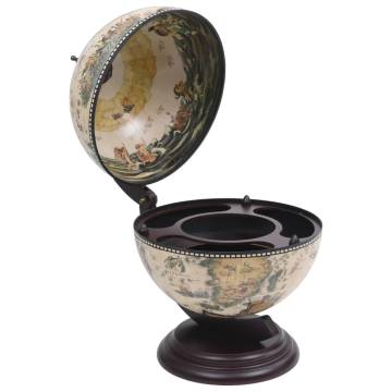 Elegant Tabletop Globe Bar Wine Stand - Eucalyptus Wood