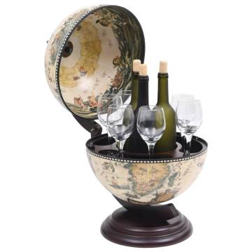 Elegant Tabletop Globe Bar Wine Stand - Eucalyptus Wood