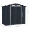 Garden Shed Anthracite 205x129x183 cm | Galvanised Steel