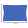 Sunshade Sail 3x5m Rectangular Blue - 160 g/m² HDPE