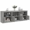 Sideboard with LED Lights Grey Sonoma 181.5x37x67 cm Colour grey sonoma Quantity in Package 1 