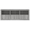 Modern Sideboard with LED Lights - Grey Sonoma 181.5x37x67 cm