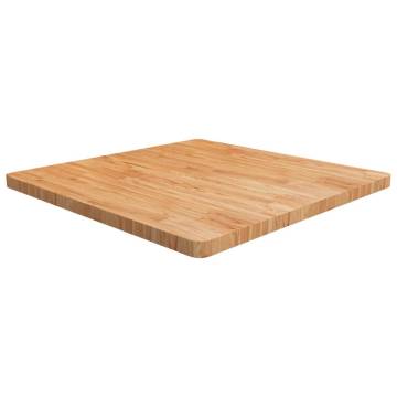 Light Brown Square Table Top 90x90cm - Solid Oak Wood