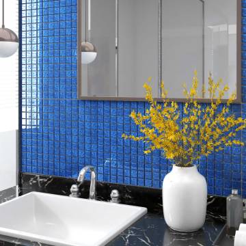 Mosaic Tiles 11 pcs Blue 30x30 cm Glass - Hipomarket