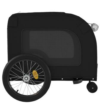 Pet Bike Trailer - Durable Black Oxford Fabric & Iron