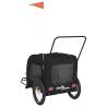 Pet Bike Trailer - Durable Black Oxford Fabric & Iron