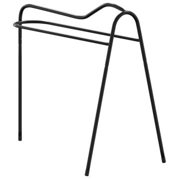 Freestanding Black Iron Saddle Rack - 3 Legged Design