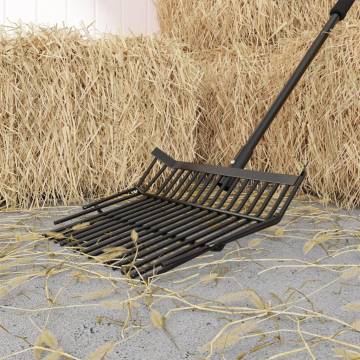 Durable 14-Tine Pitchfork Head - Black Steel for Farm Use